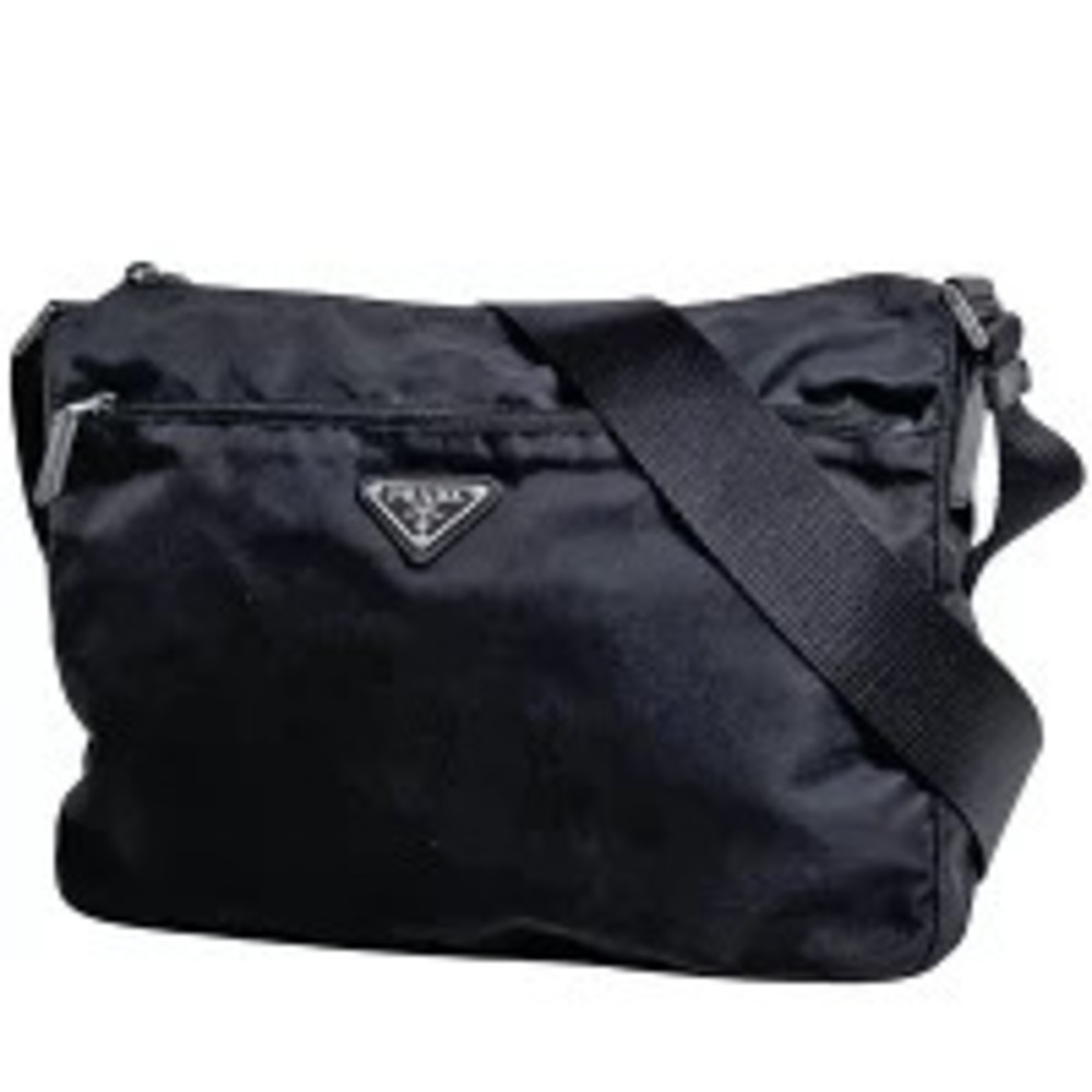 Prada Plate Shoulder Bag Nero Black